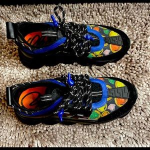 VERSACE Black Medusa Amplified Chain Reaction MENS Sneakers